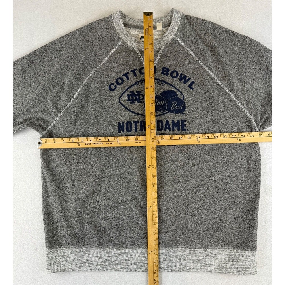 University of Notre Dame Sweatshirt Adult Medium Gray Crew Neck Cotton Bowl Game - Picture 2 of 10
